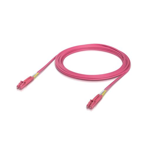 Cablu patch Ubiquiti, OM4 Duplex LC UPC, 5m, Roz