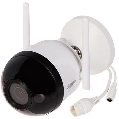 Camera supraveghere exterior WiFi cu iluminare duala Dahua F4C-PV, 4 MP, 2.8 mm, IR/lumina calda 30 m, microfon si difuzor, slot card
