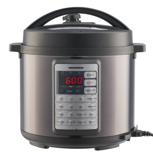 Multicooker cu gatire sub presiune Heinner Alacarte 38BK HPCK-38BK, 1000 W, 3.8 L, 14 Programe (Negru/Inox)