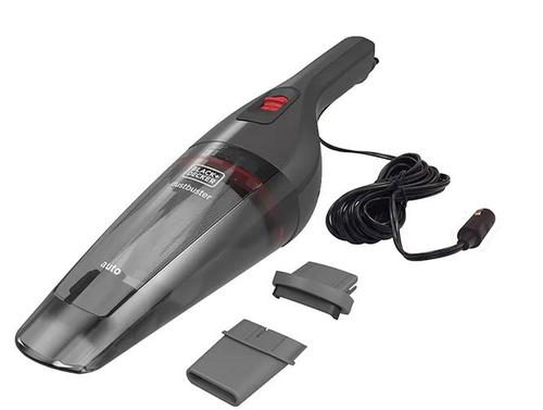 Aspirator auto Black&Decker NVB12AVA-XJ 12V, 6 accesorii, capacitate colectare 0.31l, cablu 5m (Gri)