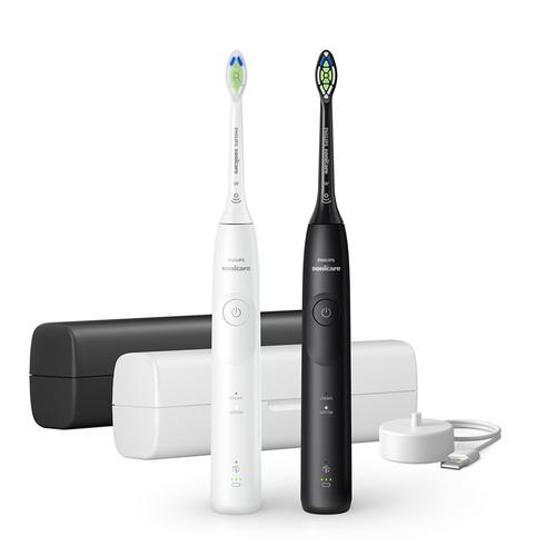 Set Periute de dinti electrice Philips HX7119/02 Sonicare 5500, 2 moduri periaj, 62000 miscari (Alb/Negru)