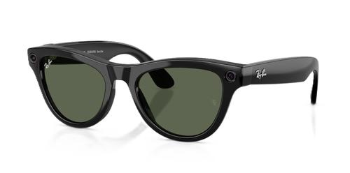 Ochelari Smart Ray-ban META Skyler Gen 2 RW4014 601/71 52-20, Wi-Fi 6, Bluetooth, Aparat foto cu filmare, Asistent vocal, 32GB Flash, Lentile G15 Verzi (Negru) 1 Ochelari Smart Ray-ban META Skyler Gen 2 RW4014 601/71 52-20, Wi-Fi 6, Bluetooth, Aparat foto cu filmare, Asistent vocal, 32GB Flash, Lentile G15 Verzi (Negru)