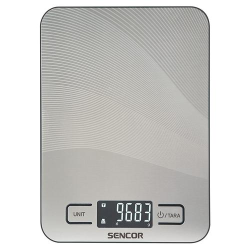 Cantar de bucatarie Sencor SKS8080, Bluetooth, Max 10 kg, Functie tara (Argintiu) 1 Cantar de bucatarie Sencor SKS8080, Bluetooth, Max 10 kg, Functie tara (Argintiu)