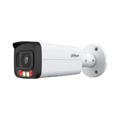 Camera de supraveghere exterior Dahua IPC-HFW2249T-AS-IL-0360B Bullet IP ONVIF, AI WizSense Smart Dual Light 2MP, 3.6mm, IR/lumina alba 60m/50m, WDR 120dB, MicroSD 256GB, alarma 1/1, audio 1/1, built-in Mic, PoE, IP67