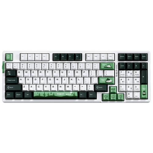Tastatura VGN V98 Pro Gaming Berry Ice Cream Forest, Wireless 2.4Ghz, Wired, Bluetooth, iluminare RGB (Multicolor)