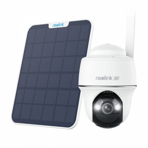 Camera supraveghere exterior rotativa GSM 4G LTE PT cu panou solar Reolink Go PT Ultra G440, 8 MP, IR/lumina alba 10 m, PIR 10 m, 6000 mAh, microfon si difuzor, slot card, detectie om/vehicul/animal