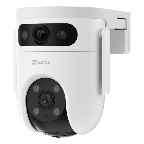 Camera supraveghere video exterior IP Wi-Fi Ezviz Dual PT panoramica CS-H9c(5mp+5mp), 5MP+5MP, Iluminare Duala, Alarma Acustica si Optica, Auto Tracking, slot MicroSD