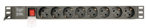 Prelungitor Gembird EG-PDU-014, 8 Schuko, 1U, 16A, 3 m 1 Prelungitor Gembird EG-PDU-014, 8 Schuko, 1U, 16A, 3 m
