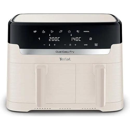 Friteuza dubla cu aer cald Tefal EY901AE0, 8.3 litri, 2700 W,7 programe (Alb)