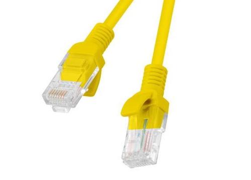 Cablu UTP Lanberg  PCU6-10CC-0050-Y, CAT.6, 0.5m (Galben)
