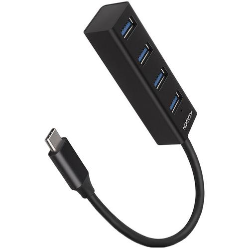 HUB USB AXAGON HUE-M1C, 4x USB3.2 Gen 1, metalic, cablu USB-C 20 cm 1 HUB USB AXAGON HUE-M1C, 4x USB3.2 Gen 1, metalic, cablu USB-C 20 cm
