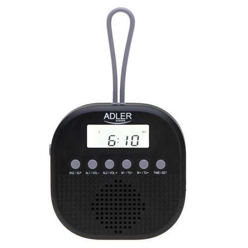 Radio FM Adler AD 1912, Functie ceas, Alarma, Functie amanare, Rezistent la apa IPX4 (Negru) 1 Radio FM Adler AD 1912, Functie ceas, Alarma, Functie amanare, Rezistent la apa IPX4 (Negru)