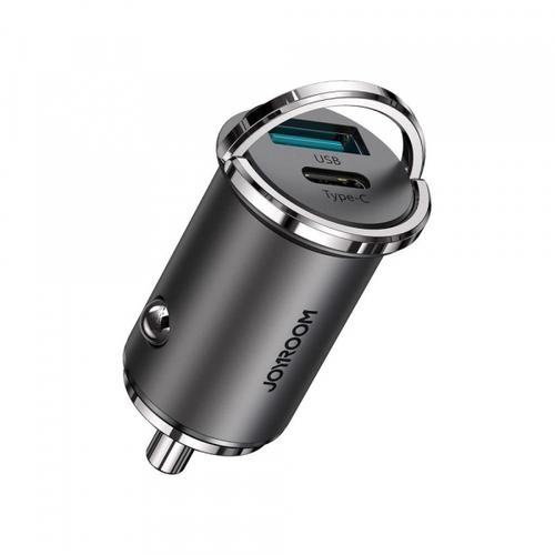 Incarcator auto Joyroom C-A35, 45W, 1 x USB-A, 1 x USB-C (Gri)