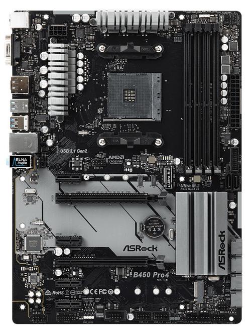 Placa de baza ASRock B450 PRO4, AM4, DDR4