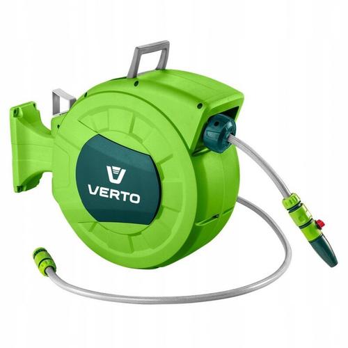 Furtun de gradina Verto 15G891, cu tambur automat, lungime 22 m