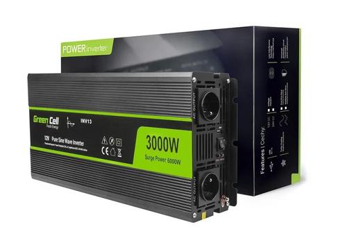 Invertor de tensiune 3000W/6000W 12V la 230V Volt USB DC AC Unda sinusoidala pura Green Cell 1 Invertor de tensiune 3000W/6000W 12V la 230V Volt USB DC AC Unda sinusoidala pura Green Cell