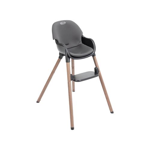 Scaun de masa 3 in 1 Graco Presti, Centura reglabila in 3 puncte, 6 luni - 6 ani, Gri