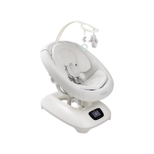 Leagan electric Graco Eluma Sway cu tehnologie inteligenta de detectare a plansului,  0 - 6 luni, Alb