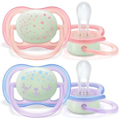 Set 2 Suzete Philips Avent Ultra Air SCF376/12, Ortodontica si fara BPA, 0 - 6 luni