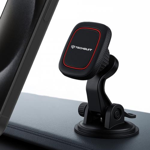 Suport Auto Magnetic Techsuit S6, Universal (Negru/Rosu) 1 Suport Auto Magnetic Techsuit S6, Universal (Negru/Rosu)