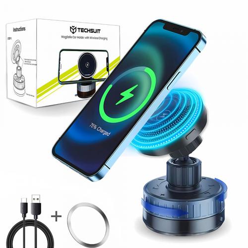 Suport si Incarcator Auto Wireless Techsuit HOLD253, 15W, 1.67A (Negru) 1 Suport si Incarcator Auto Wireless Techsuit HOLD253, 15W, 1.67A (Negru)