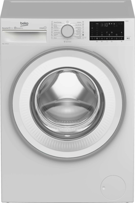 Masina de spalat rufe frontala Beko B3WFU59425W, 9 kg, 1400 rpm, Clasa energetica B, 15 programe (Alb)