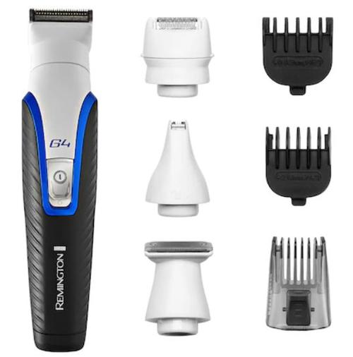 Set complet tuns facial Remington PG4000 Graphite Series G4, Pieptene dublu reglabil 2-20 mm, Lame ascutire automata, Capete lavabile, Indicator LED (Negru/Argintiu)