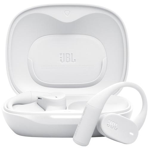 Casti Alergare Open-Ear JBL Sense Lite, True Wireless, Bluetooth, 4 microfoane, Multipoint, Autonomie 32 ore, IP54, Alb