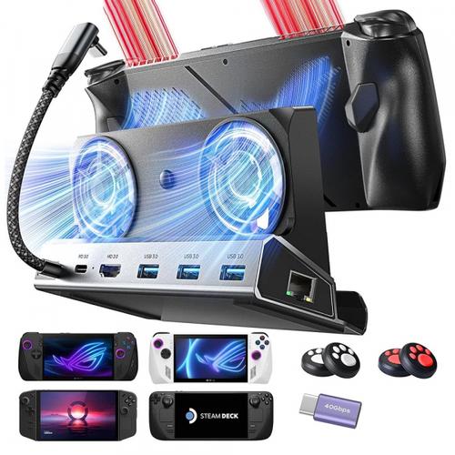Hub Suport cu cooler Lisen S1 pentru Consola ROG / Lenovo / Razer / Aya / Logitech / Onexplayer Series, Negru YL0423110005 1 Hub Suport cu cooler Lisen S1 pentru Consola ROG / Lenovo / Razer / Aya / Logitech / Onexplayer Series, Negru YL0423110005
