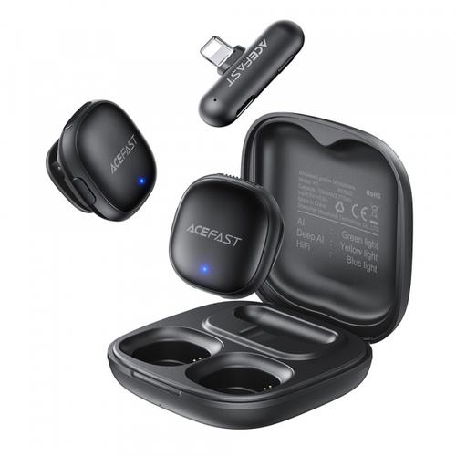 Lavaliera Acefast R1, Lightning, Set 2 bucati, Negru 1 Lavaliera Acefast R1, Lightning, Set 2 bucati, Negru
