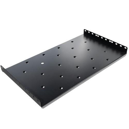 Raft fix SPACER 1U pentru rack 19″, adancime 275mm, sarcina maxima 60Kg, vopsea antistatic, otel 1.2mm (Negru)