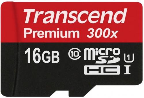 Card de memorie Transcend microSDHC, 16GB, UHS1 + Adaptor