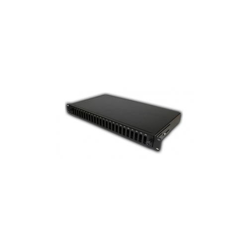Patch panel FO cu sina glisanta 24 porturi LC quad / SC duplex, 1U, caseta sudura 24, tub termo, accesorii prindere, neechipat, negru - EMTEX 1 Patch panel FO cu sina glisanta 24 porturi LC quad / SC duplex, 1U, caseta sudura 24, tub termo, accesorii prindere, neechipat, negru - EMTEX