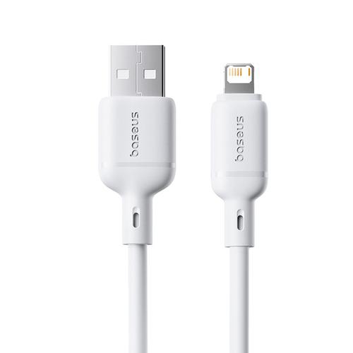 Cablu de date Baseus Silky Series P10377702213-00, USB - Lightning, 20 W, 1m (Alb)