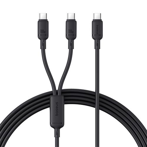 Cablu de date si alimentare Baseus Pudding P10377701111-00, USB Type-C la USB Type-C 100W, 1.5m (Negru)
