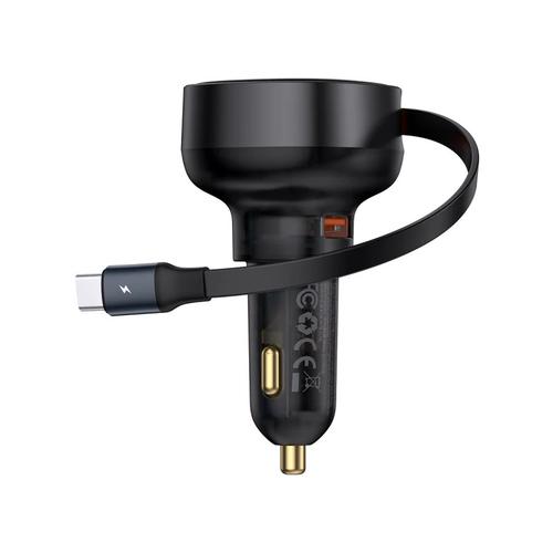 Incarcator auto Baseus Enjoyment Pro C00057800111-00, 1x USB Type-C, 1x USB, 60 W (Negru)
