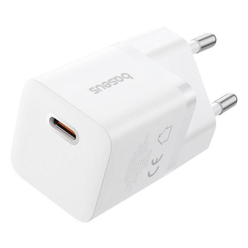 Incarcator retea Baseus GaN5 mini, Quick Charge 25W, 1 x USB Type-C (Alb)