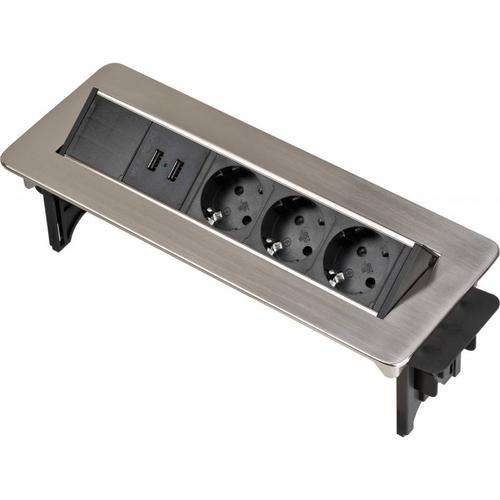 Priza multipla, 3P, 2M, USB, incorporabila 1 Priza multipla, 3P, 2M, USB, incorporabila