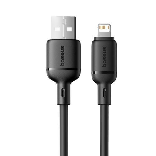 Cablu de date Baseus Silky Series, USB-A la Lightning, 2m (Negru)