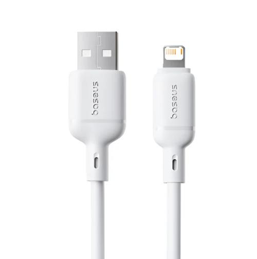 Cablu de date Baseus Silky Series, USB-A la Lightning, 2m (Alb)
