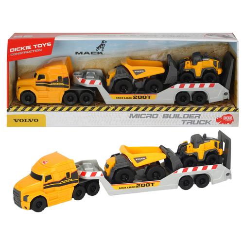 Camion de remorcare Dickie Toys - Volvo Micro Builder Truck, 32 cm