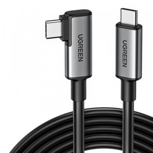 Cablu Date si Incarcare USB-C - USB-C UGREEN US551 (90629) Angled, 60W, 5m, Negru