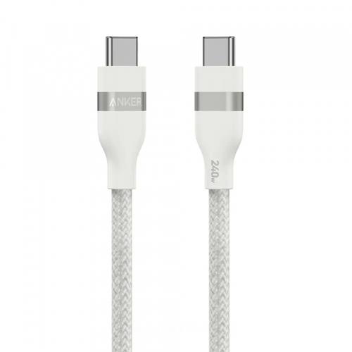 Cablu Date si Incarcare USB-C - USB-C Anker A82E2H21, 240W, 0.9m, Alb