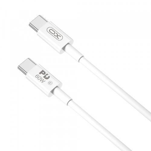 Cablu Date si Incarcare USB-C - USB-C XO Design NB-Q190B, 60W, 2m, Alb