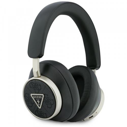 Casti Stereo Wireless Guess 4G Gold Triangle Logo, Bluetooth, A2DP, Negru