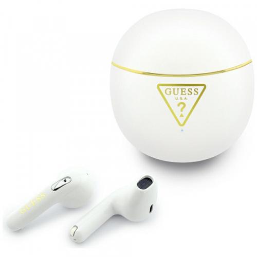 Casti True Wireless Guess Script Print, Bluetooth, Alb 1 Casti True Wireless Guess Script Print, Bluetooth, Alb