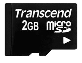 Card Transcend microSD 2GB 1 Card Transcend microSD 2GB