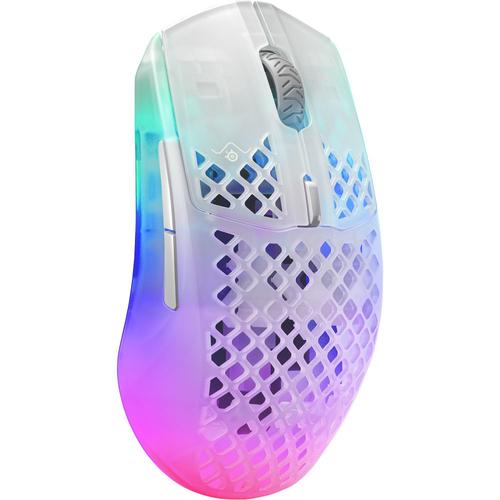 Mouse Gaming Wireless SteelSeries Aerox 3 2022 Edition Ghost, iluminare RGB, USB/Bluetooth (Alb) 1 Mouse Gaming Wireless SteelSeries Aerox 3 2022 Edition Ghost, iluminare RGB, USB/Bluetooth (Alb)