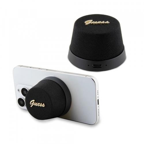 Boxa Portabila Bluetooth Guess Stand Magnetic Script Metal, 3W, Negru