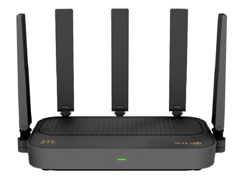Router Wireless ZTE E2300, AX3000, Dual-Band, Wi-Fi 6, 160MHz Ultra Wide Bandwidth, Easy Mesh,  ZTE Smart Life App, Negru